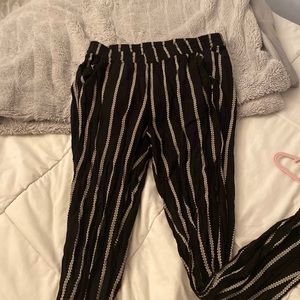 Pin stripe pants. Casual. Skinny